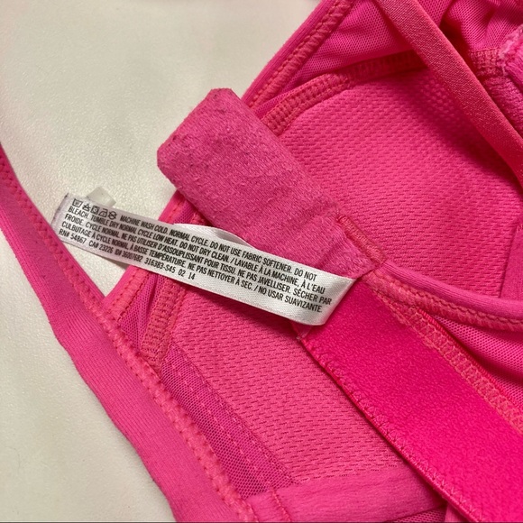 VSX VICTORIAS SECRET Sports Exercise Workout Criss Cross Halter Hot Pink Bra 32A - Picture 10 of 14